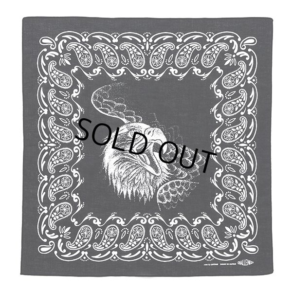 画像1: CHALLENGER/EAGLE HEAD BANDANA（BLACK）［イーグルヘッドバンダナ-24秋冬］ (1)