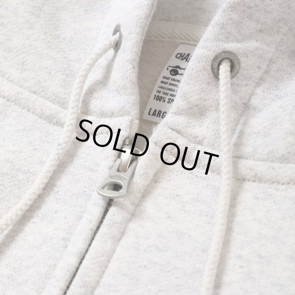 画像3: CHALLENGER/BAR LOGO ZIP HOODIE（GRAY）［ジップフーディー-24秋冬］ (3)