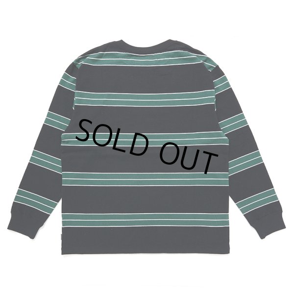 画像2: CHALLENGER/L/S CLASSIC BORDER TEE（BLACK/GREEN）［クラシックボーダー長袖T-24秋冬］ (2)