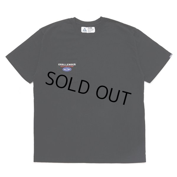 画像1: CHALLENGER/SAILOR LOGO POCKET TEE（BLACK）［刺繍ポケT-24秋冬］ (1)