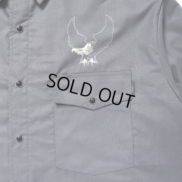 CHALLENGER/OVAL EAGLE PRINTED SHIRT（CHARCOAL GRAY
