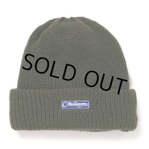 画像: CHALLENGER/BAR LOGO KNIT CAP（OLIVE）［バーロゴニットキャップ-24秋冬］
