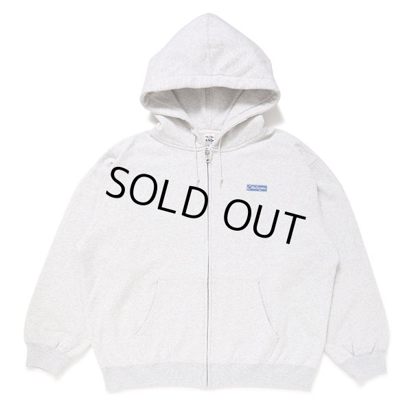 画像2: CHALLENGER/BAR LOGO ZIP HOODIE（GRAY）［ジップフーディー-24秋冬］ (2)
