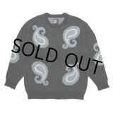 画像: CHALLENGER/BIG PAISLEY C/N SWEATER（BLACK）［ビッグペイズリーセーター-24秋冬］