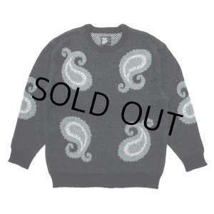 画像: CHALLENGER/BIG PAISLEY C/N SWEATER（BLACK）［ビッグペイズリーセーター-24秋冬］