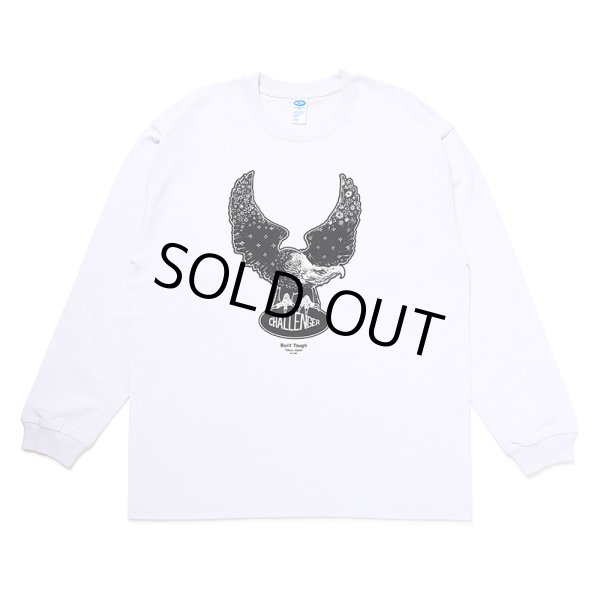 画像1: CHALLENGER/L/S OVAL EAGLE TEE（WHITE）［プリント長袖T-24秋冬］ (1)