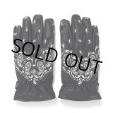画像: CHALLENGER/BANDANA LEATHER GLOVE（BLACK）［バンダナレザーグローブ-24秋冬］