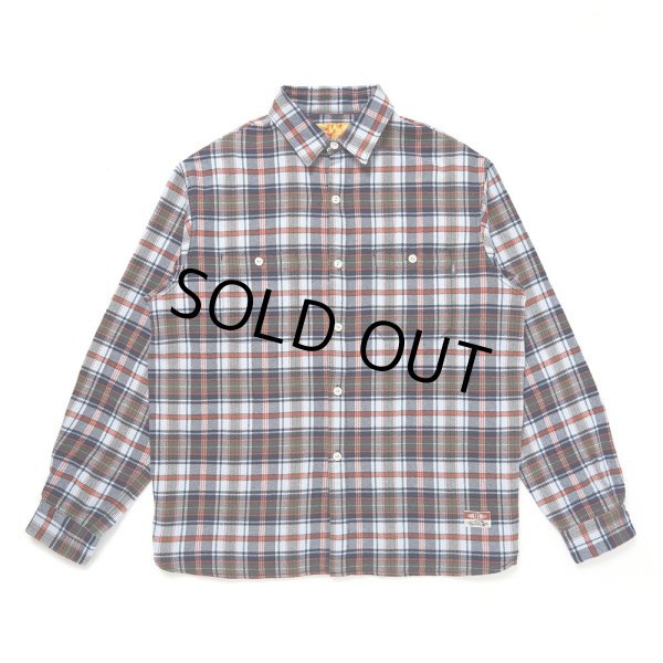 画像1: CHALLENGER/COUNTRY PLAID SHIRT（LT BLUE/ORANGE）［カントリーチェックシャツ-24秋冬］ (1)