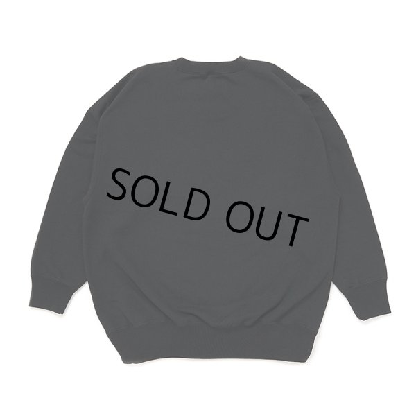画像2: CHALLENGER/WOLF COLLEGE C/N SWEAT（BLACK）［クルーネックスウェット-24秋冬］ (2)