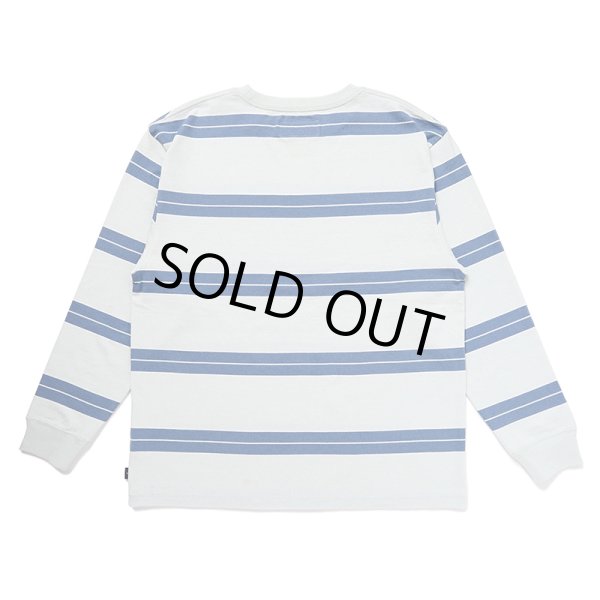 画像2: CHALLENGER/L/S CLASSIC BORDER TEE（IVORY/BLUE GRAY）［クラシックボーダー長袖T-24秋冬］ (2)