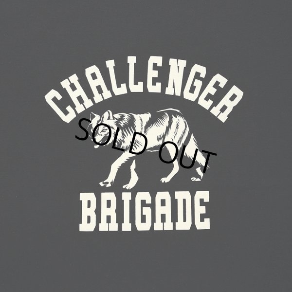 画像3: CHALLENGER/WOLF COLLEGE TEE（BLACK）［プリントT-24秋冬］ (3)