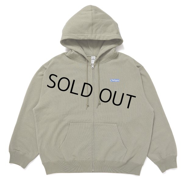 画像2: CHALLENGER/BAR LOGO ZIP HOODIE（KHAKI）［ジップフーディー-24秋冬］ (2)