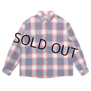 画像: CHALLENGER/SHADOW PLAID SHIRT（BLUE/RED）［シャドウチェックシャツ-24秋冬］