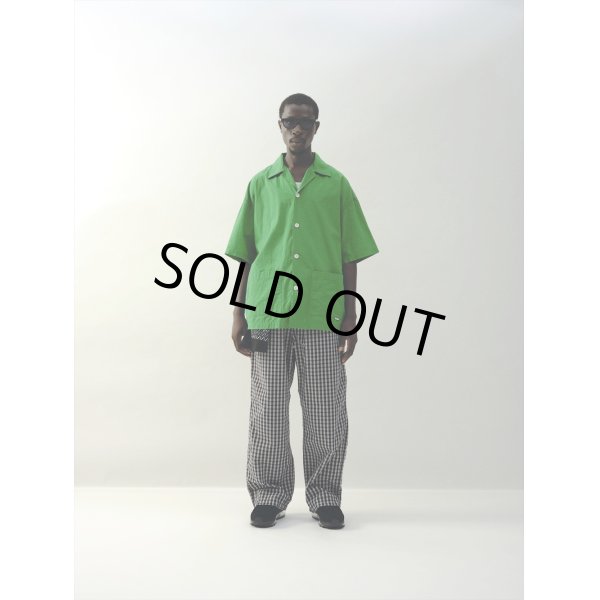 画像2: COOTIE PRODUCTIONS/Finx Cotton Cordlane Open Collar S/S Shirt（Green）［オープンカラーシャツ-24春夏］ (2)