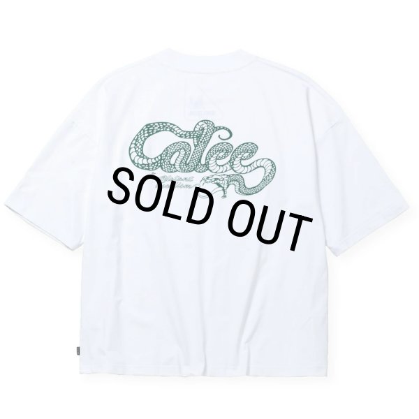 画像2: CALEE/× SHELTECH CL SNAKE LOGO DROP SHOULDER TEE（WHITE）［ドロップショルダーポケT-24春夏］ (2)