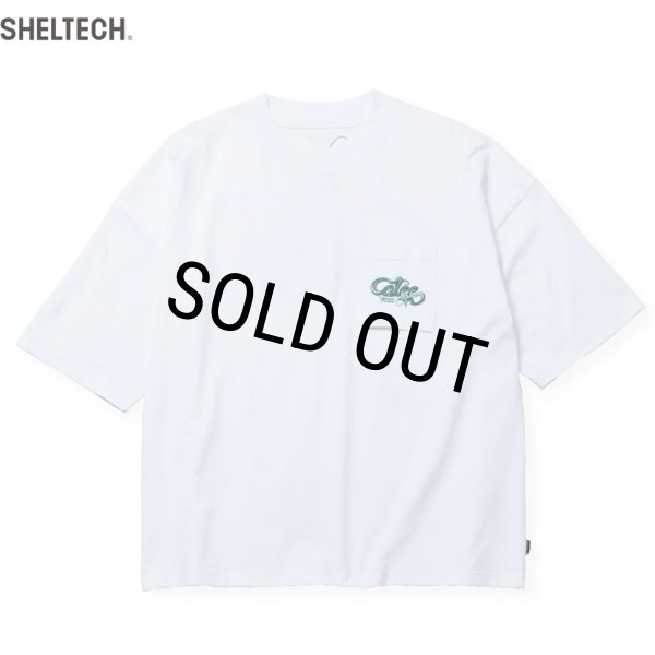 画像1: CALEE/× SHELTECH CL SNAKE LOGO DROP SHOULDER TEE（WHITE）［ドロップショルダーポケT-24春夏］ (1)