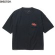 画像1: 【30%OFF】CALEE/× SHELTECH CL SNAKE LOGO DROP SHOULDER TEE（BLACK）［ドロップショルダーポケT-24春夏］ (1)