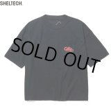 画像: 【30%OFF】CALEE/× SHELTECH CL SNAKE LOGO DROP SHOULDER TEE（BLACK）［ドロップショルダーポケT-24春夏］