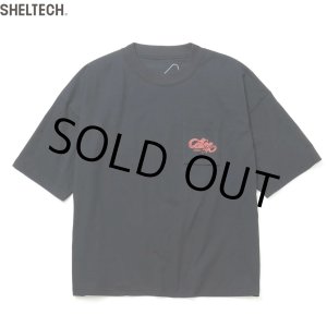 画像: 【30%OFF】CALEE/× SHELTECH CL SNAKE LOGO DROP SHOULDER TEE（BLACK）［ドロップショルダーポケT-24春夏］