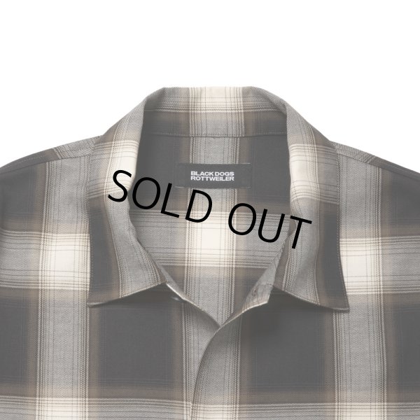 画像3: 【30%OFF】ROTTWEILER/R9 OMBRE OPENCOLLAR SHIRT（BLACK）［オンブレオープンカラーシャツ-24秋冬］ (3)