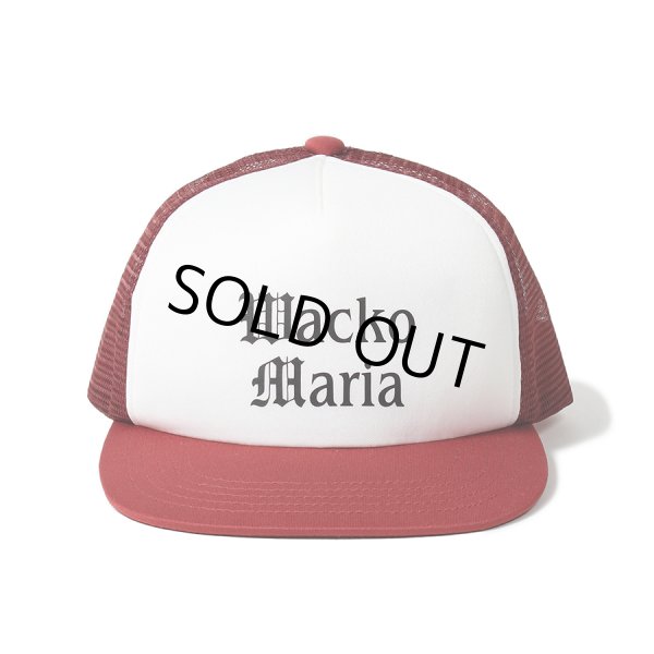 画像1: WACKO MARIA/MESH CAP（BURGUNDY/WHITE）［メッシュキャップ-24春夏］ (1)