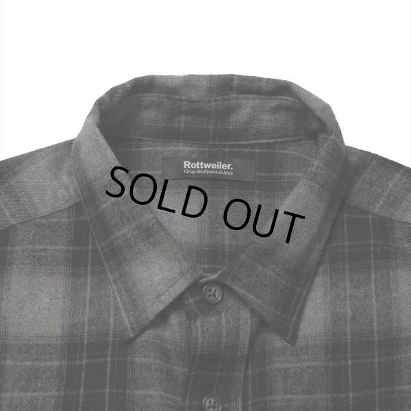 画像3: ROTTWEILER/R9 NEL CHECK SHIRT（BLACK）［ネルチェックシャツ-24秋冬］ (3)