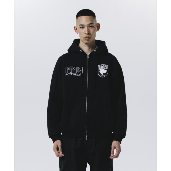 画像5: 【30%OFF】ROTTWEILER/WALKING DOG ZIP PARKA（BLACK）［ジップパーカー-24秋冬］ (5)