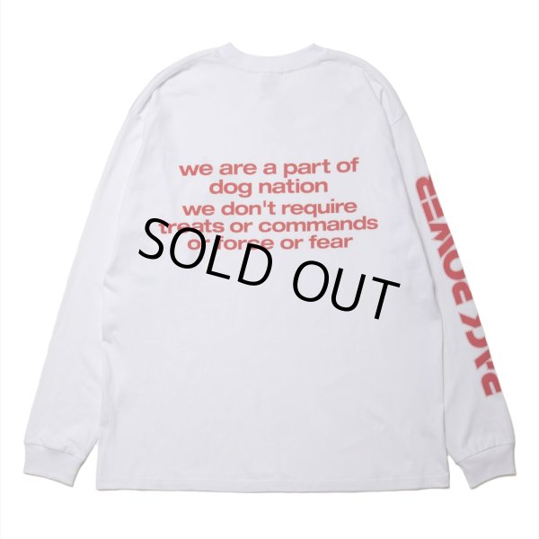 画像2: ROTTWEILER/DOG LOGO LS TEE（WHITE）［プリント長袖T-24秋冬］ (2)