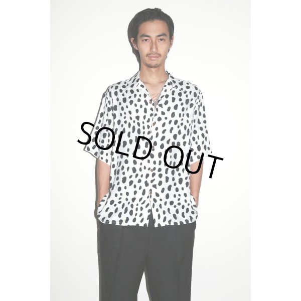画像2: WACKO MARIA/LEOPARD HAWAIIAN SHIRT（WHITE）［レオパードハワイアンシャツ-24春夏］ (2)