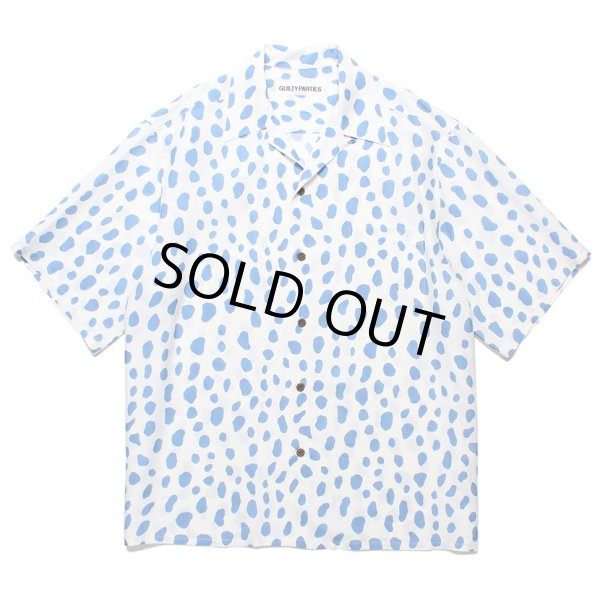 画像1: WACKO MARIA/LEOPARD HAWAIIAN SHIRT（BLUE）［レオパードハワイアンシャツ-24春夏］ (1)