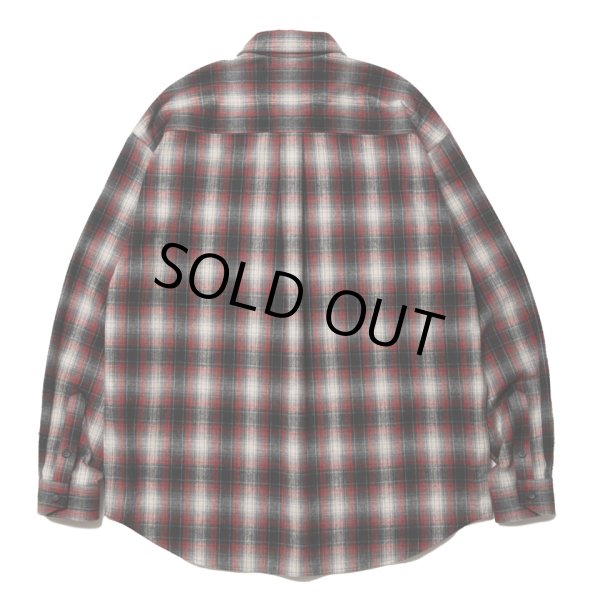 画像2: 【30%OFF】ROTTWEILER/R9 NEL CHECK SHIRT（RED）［ネルチェックシャツ-24秋冬］ (2)