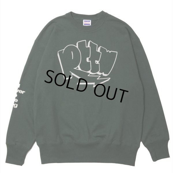 画像1: ROTTWEILER/GRAFFITI SWEATER（GREEN）［クルーネックスウェット-24秋冬］ (1)