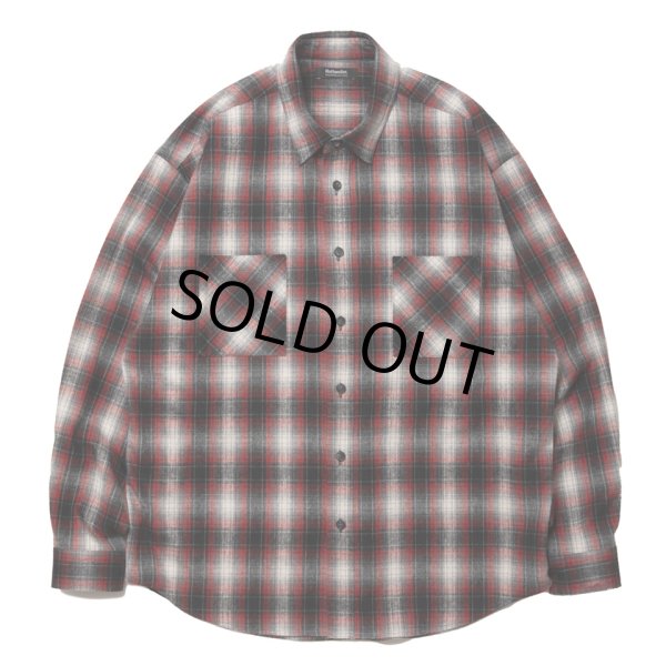画像1: 【30%OFF】ROTTWEILER/R9 NEL CHECK SHIRT（RED）［ネルチェックシャツ-24秋冬］ (1)