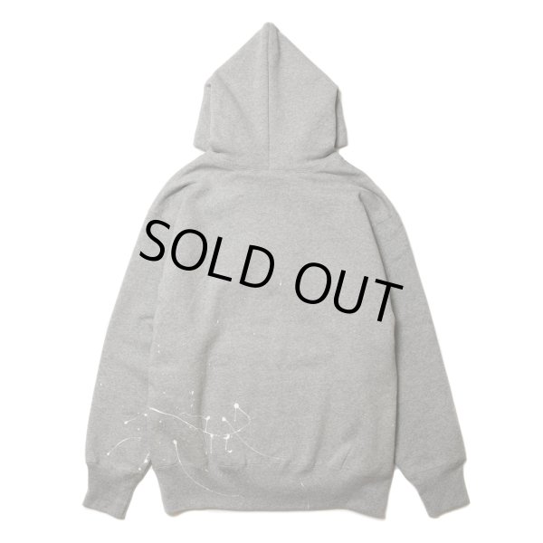 画像2: 【30%OFF】ROTTWEILER/RW PAINTED PARKA（GRAY）［ペイント加工パーカー-24秋冬］ (2)