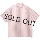 画像: WACKO MARIA/STRIPED REGULAR COLLAR SHIRT（PINK）［ストライプオープンカラーシャツ-24春夏］