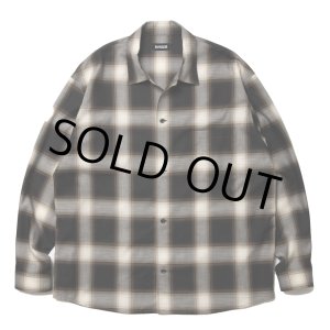 画像: 【30%OFF】ROTTWEILER/R9 OMBRE OPENCOLLAR SHIRT（BLACK）［オンブレオープンカラーシャツ-24秋冬］