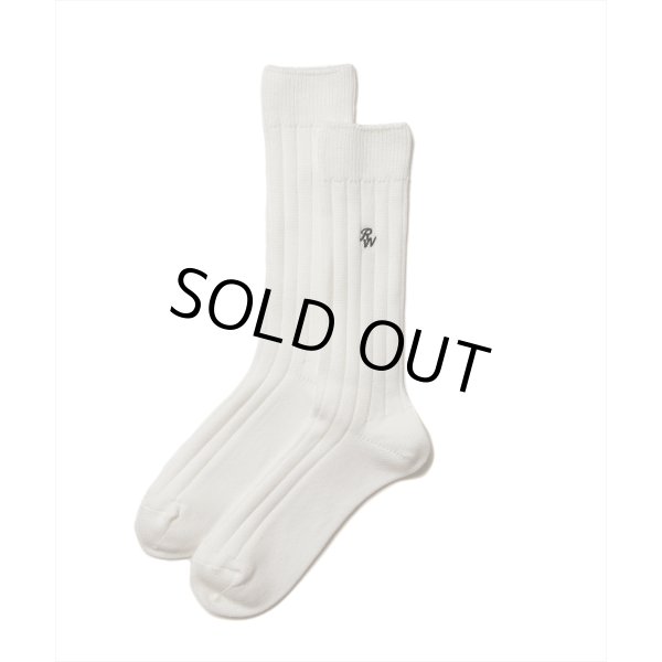 画像1: 【30%OFF】ROTTWEILER/R9 PURPLES SOX（WHITE）［ソックス-24秋冬］ (1)