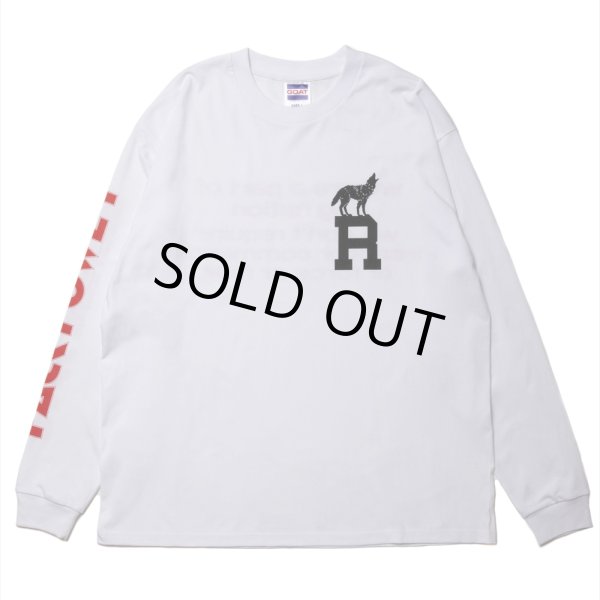 画像1: ROTTWEILER/DOG LOGO LS TEE（WHITE）［プリント長袖T-24秋冬］ (1)