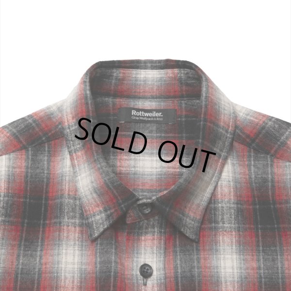 画像3: 【30%OFF】ROTTWEILER/R9 NEL CHECK SHIRT（RED）［ネルチェックシャツ-24秋冬］ (3)