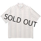 画像: WACKO MARIA/STRIPED REGULAR COLLAR SHIRT（WHITE）［ストライプオープンカラーシャツ-24春夏］