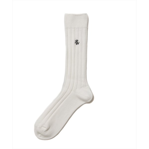 画像2: 【30%OFF】ROTTWEILER/R9 PURPLES SOX（WHITE）［ソックス-24秋冬］ (2)