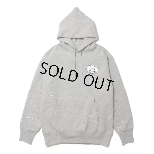 画像1: 【30%OFF】ROTTWEILER/RW PAINTED PARKA（GRAY）［ペイント加工パーカー-24秋冬］ (1)