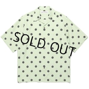 画像: WACKO MARIA/DOTS OPEN COLLAR SHIRT（MINT）［ドットオープンカラーシャツ-24春夏］
