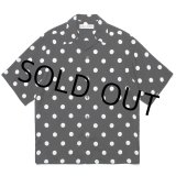 画像: WACKO MARIA/DOTS OPEN COLLAR SHIRT（BLACK）［ドットオープンカラーシャツ-24春夏］