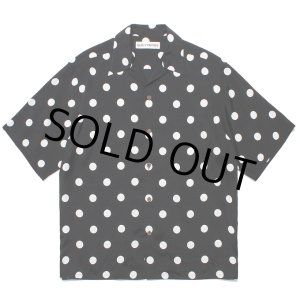 画像: WACKO MARIA/DOTS OPEN COLLAR SHIRT（BLACK）［ドットオープンカラーシャツ-24春夏］