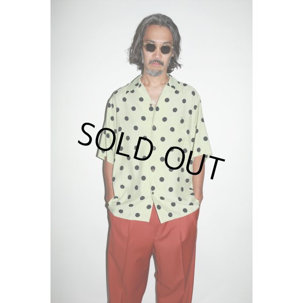 画像2: WACKO MARIA/DOTS OPEN COLLAR SHIRT（BLACK）［ドットオープンカラーシャツ-24春夏］ (2)