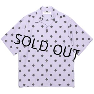 画像: WACKO MARIA/DOTS OPEN COLLAR SHIRT（PURPLE）［ドットオープンカラーシャツ-24春夏］