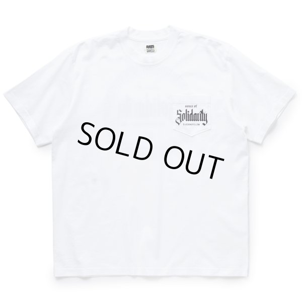 画像1: RATS/SOLIDARITY POCKET TEE（WHITE）［プリントポケT-24春夏］ (1)