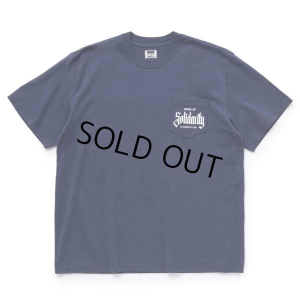 画像1: RATS/SOLIDARITY POCKET TEE（NAVY）［プリントポケT-24春夏］ (1)
