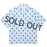 画像: WACKO MARIA/DOTS OPEN COLLAR SHIRT（BLUE）［ドットオープンカラーシャツ-24春夏］
